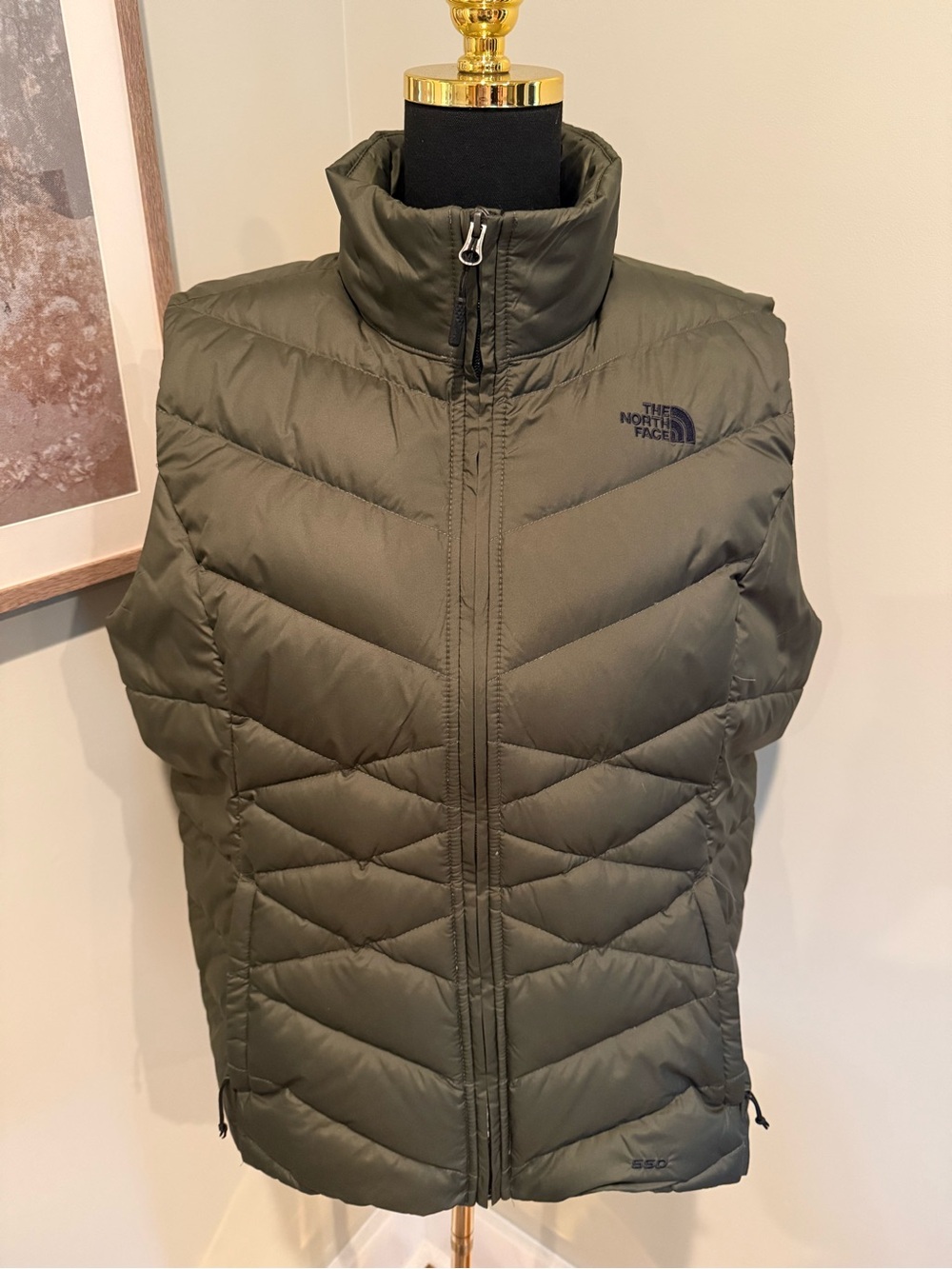 The North Face Women’s Quilted Insulated Vest in Olive